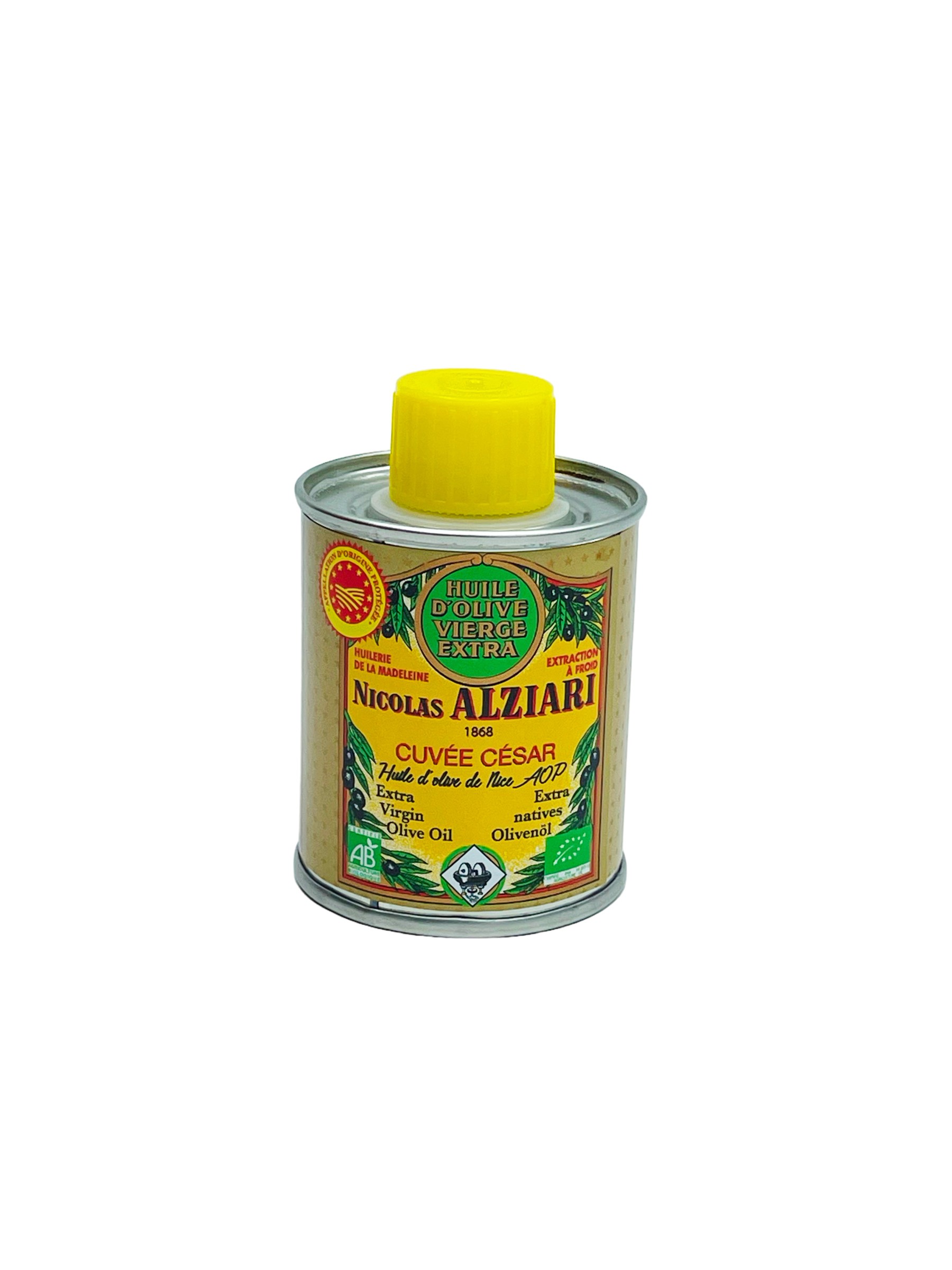 Huile d'olive Nicolas Alziari cuvée César - 100 ml (AOP Nice) (BIDON) - BIO*