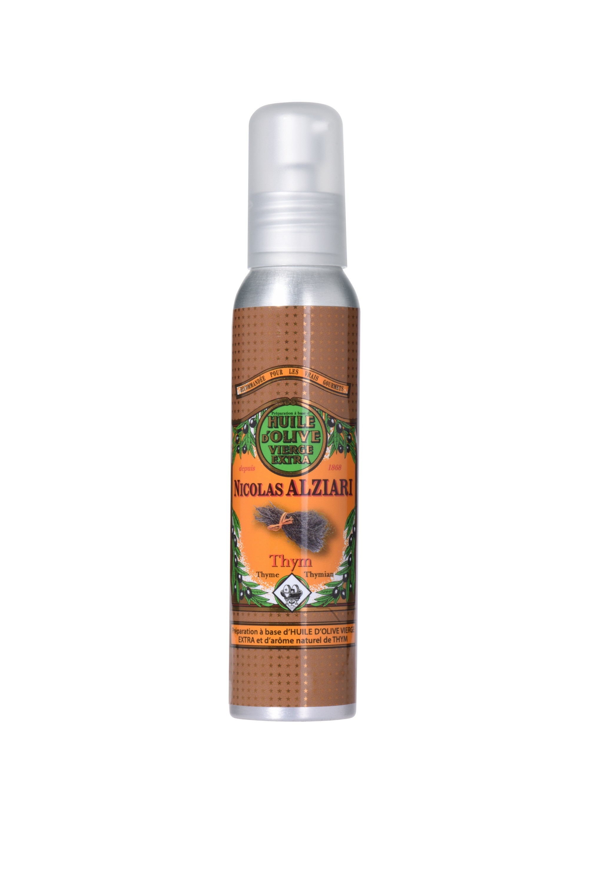 THYM - Préparation culinaire à base d’huile d’olive et d’arôme naturel THYM 100 ML (flacon pompe)