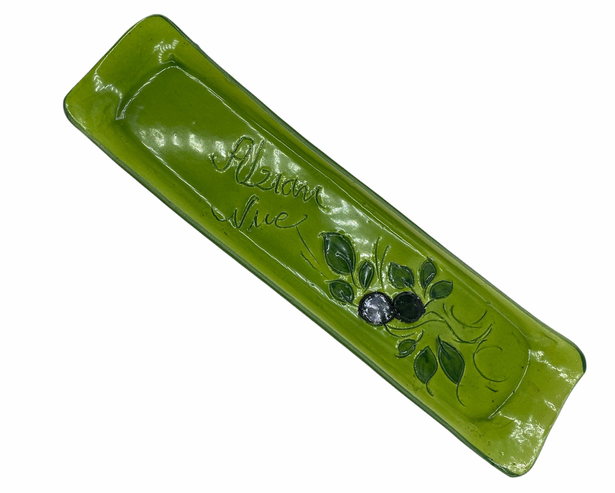 repose couverts 32 cm vert (poterie de Vallauris) 