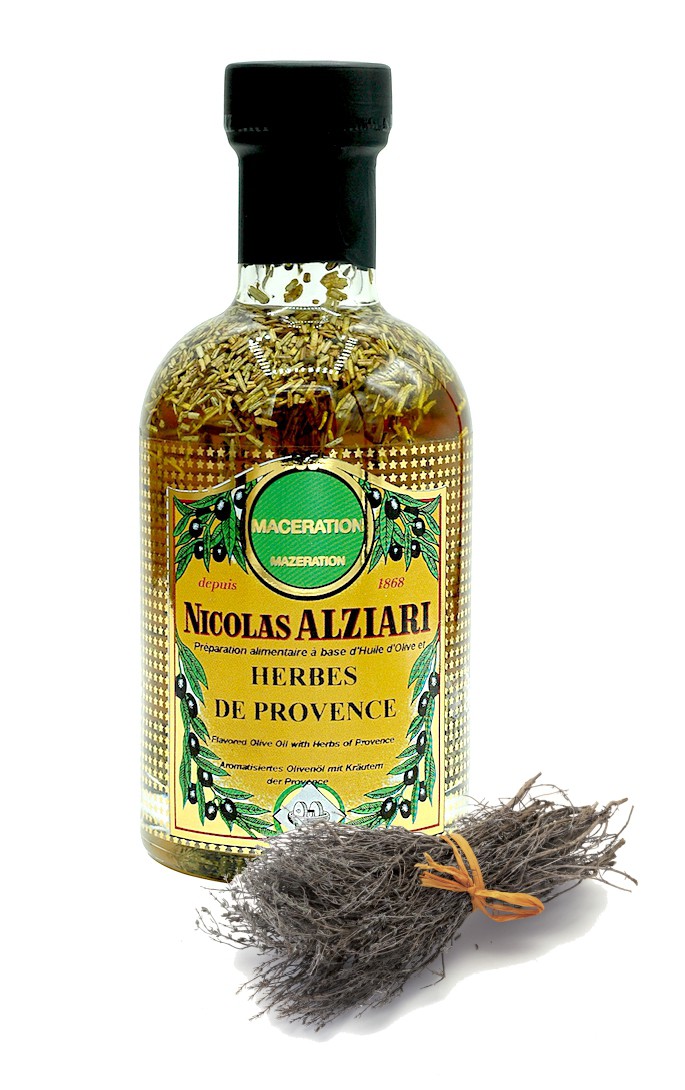 Préparation alimentaire à base d'huile d'olive et d'herbes de Provence 200 ml
