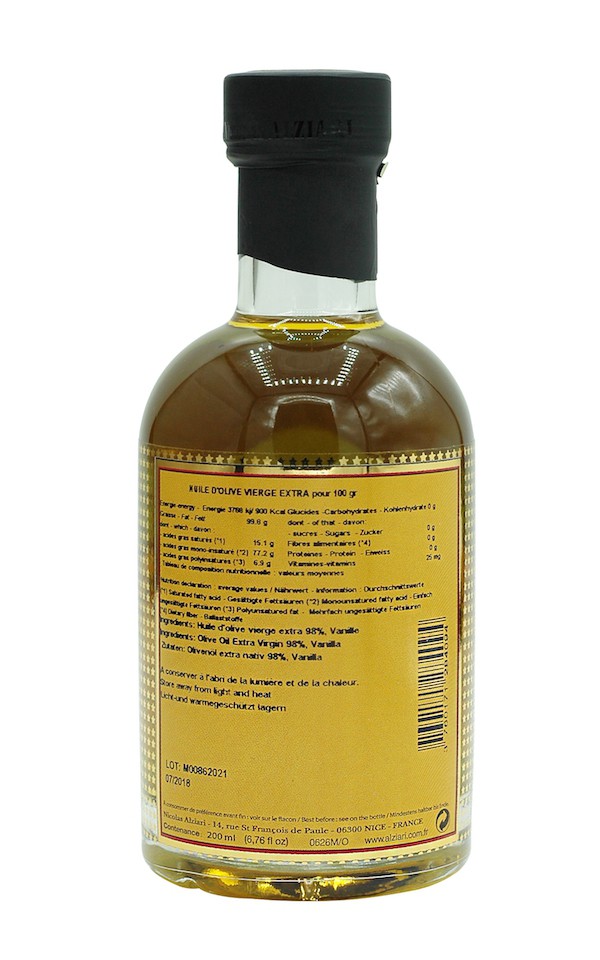 Huile D Olive Aromatisee A La Vanille