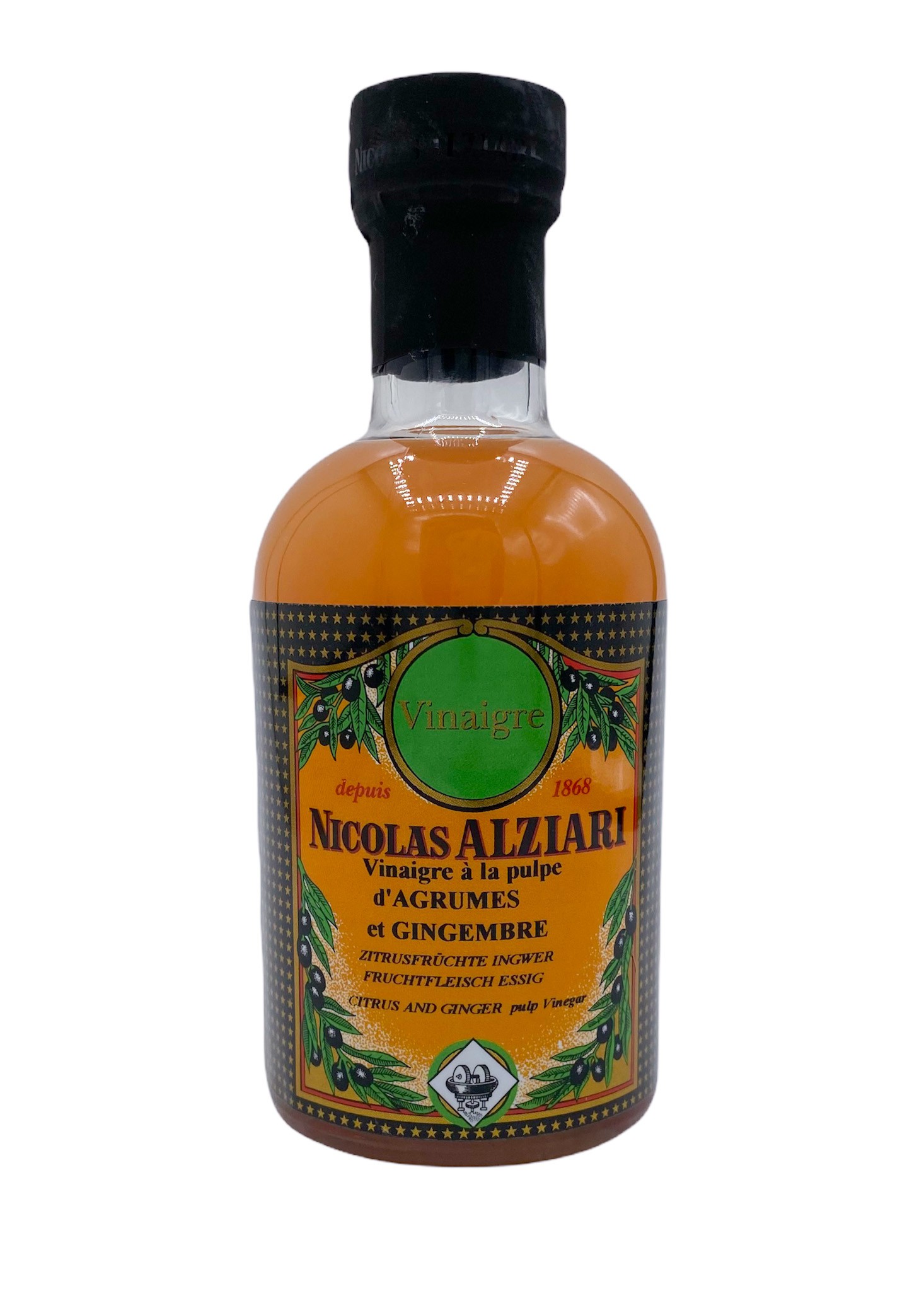 Vinaigre à la pulpe d'agrumes et gingembres 200 ml 