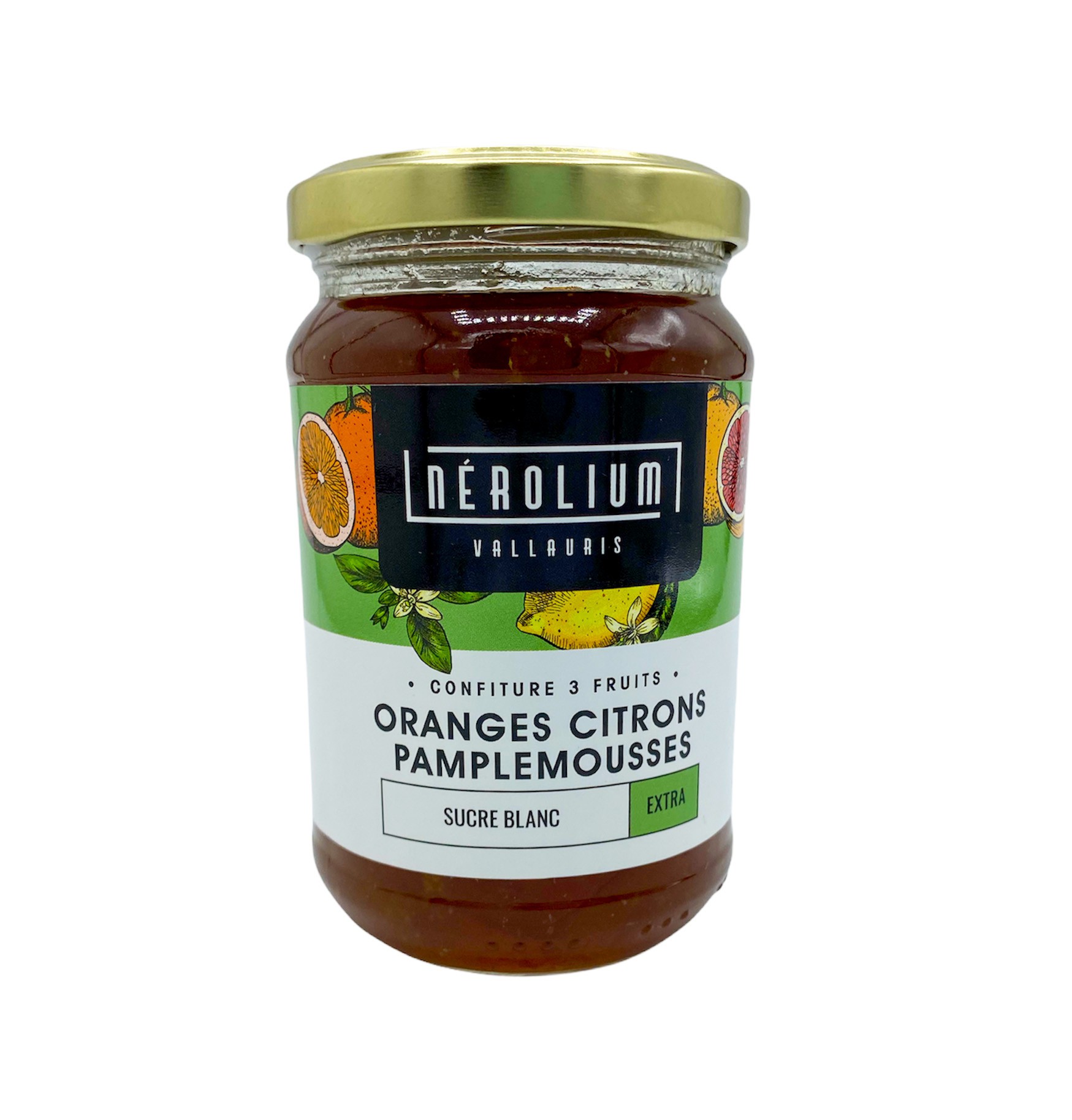 Confiture aux 3 fruits de Vallauris 375 gr