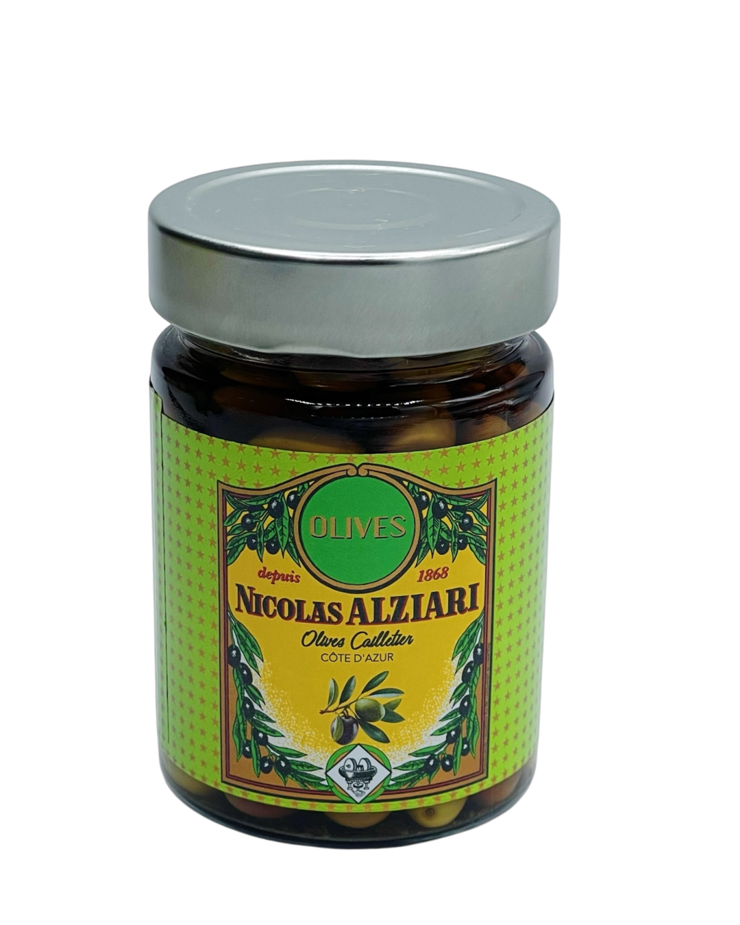 Bocal d'olives cailletier 220 gr (Côte d'Azur)