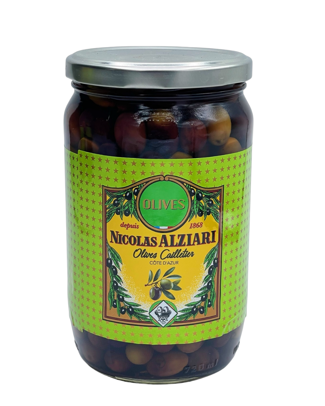 Bocal d'olives Cailletier 480g (Côte d'Azur)