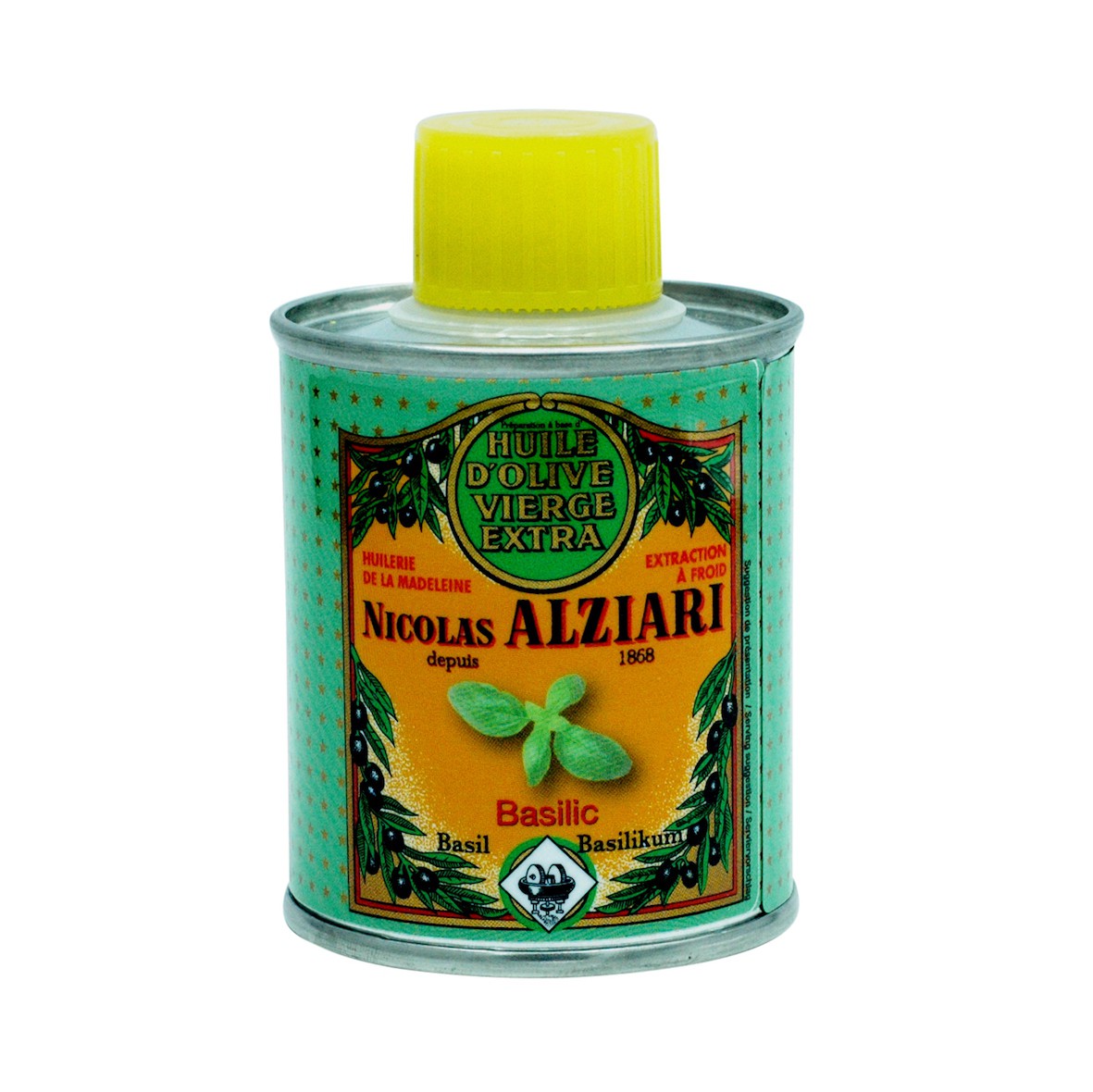 BASILIC - Préparation culinaire à base d’huile d’olive et d’arôme naturel BASILIC 100 ml (BIDON)