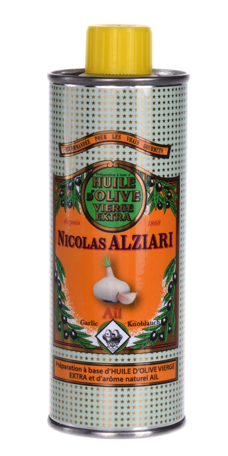 ail - PRÉPARATION CULINAIRE À BASE D’HUILE D’OLIVE ET D’ARÔME ail 250 ML