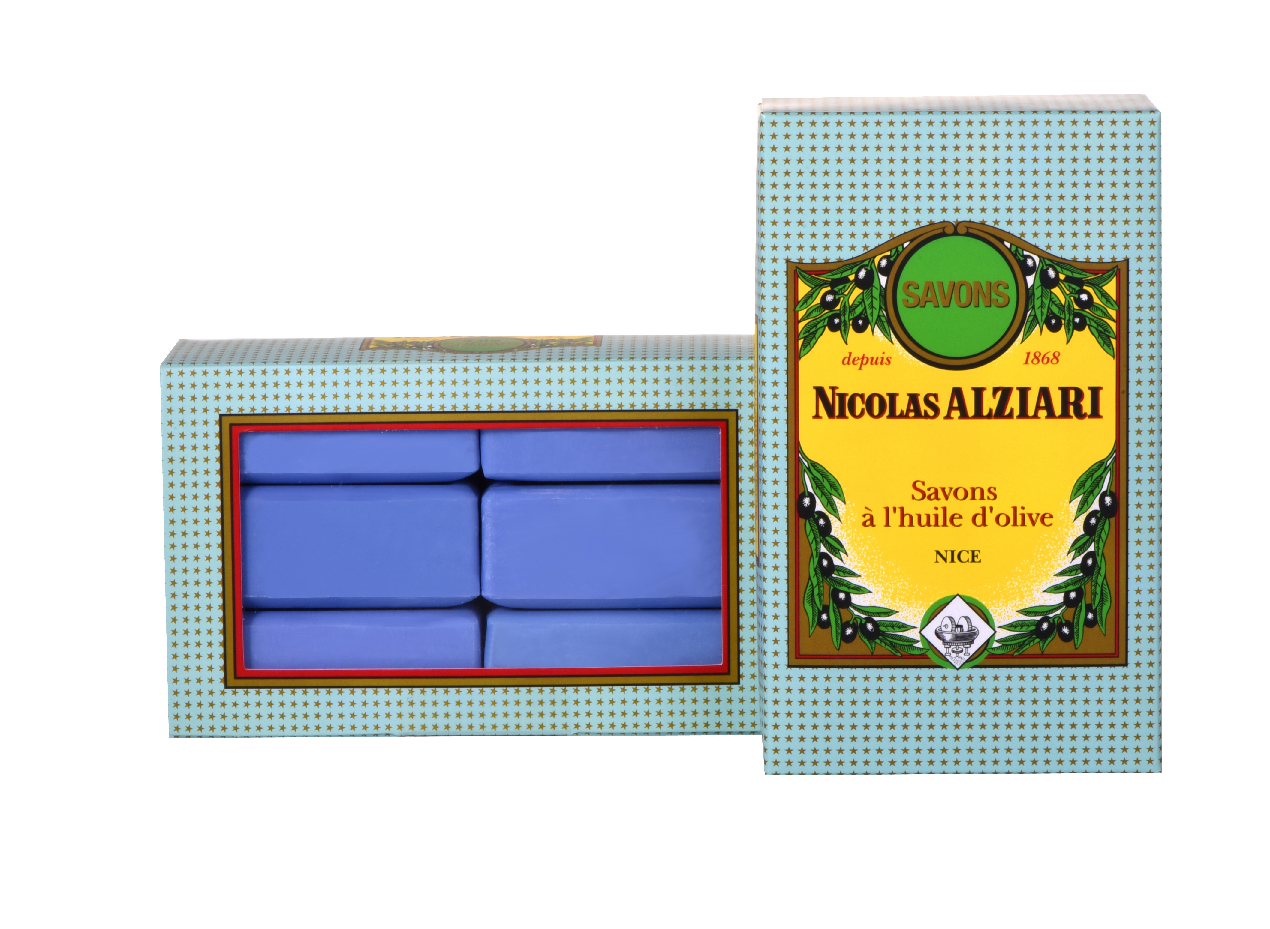 6 savons 200 gr à  l'huile d'olive parfum LAVANDE