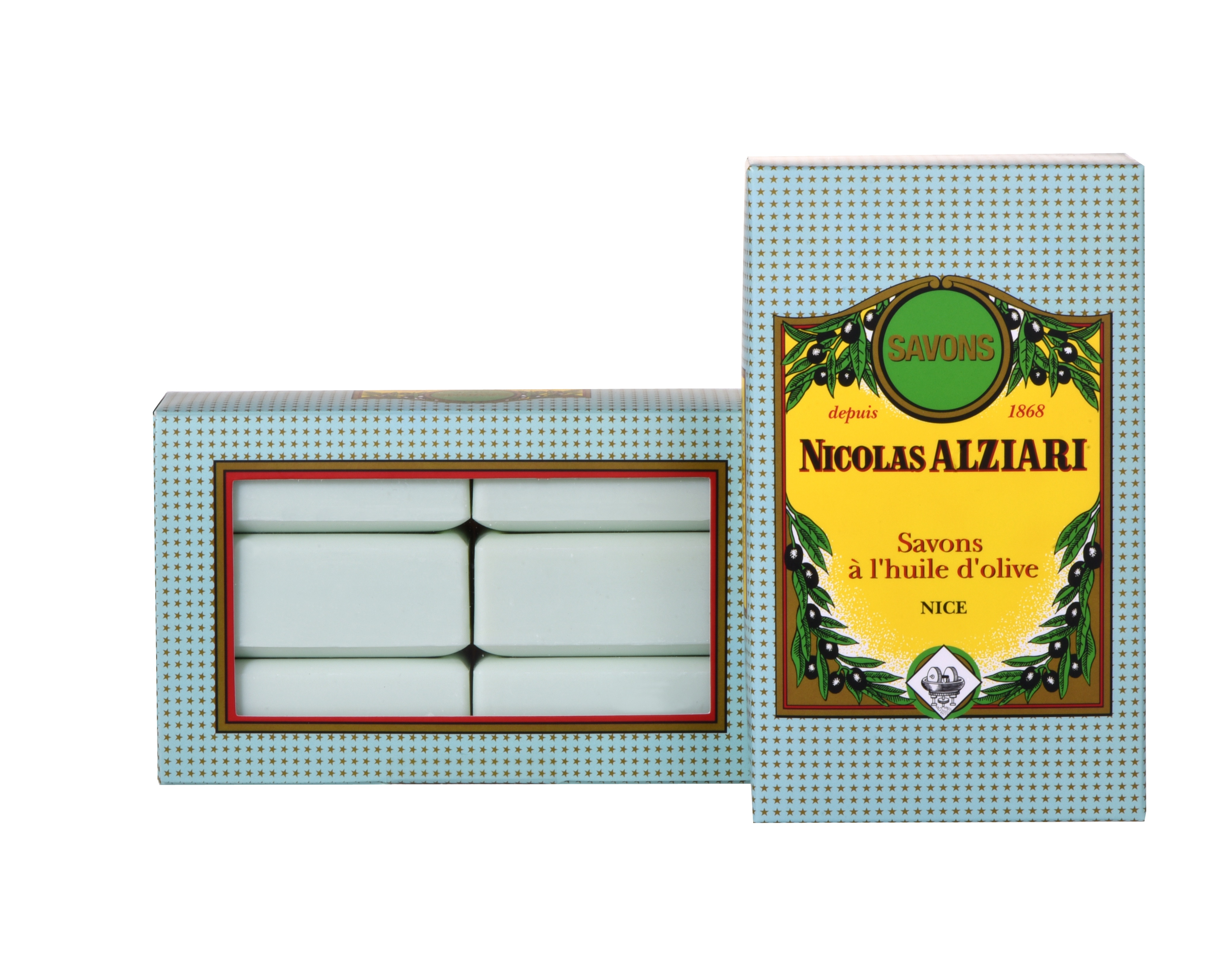 6 savons 200 gr à  l'huile d'olive parfum TILLEUL