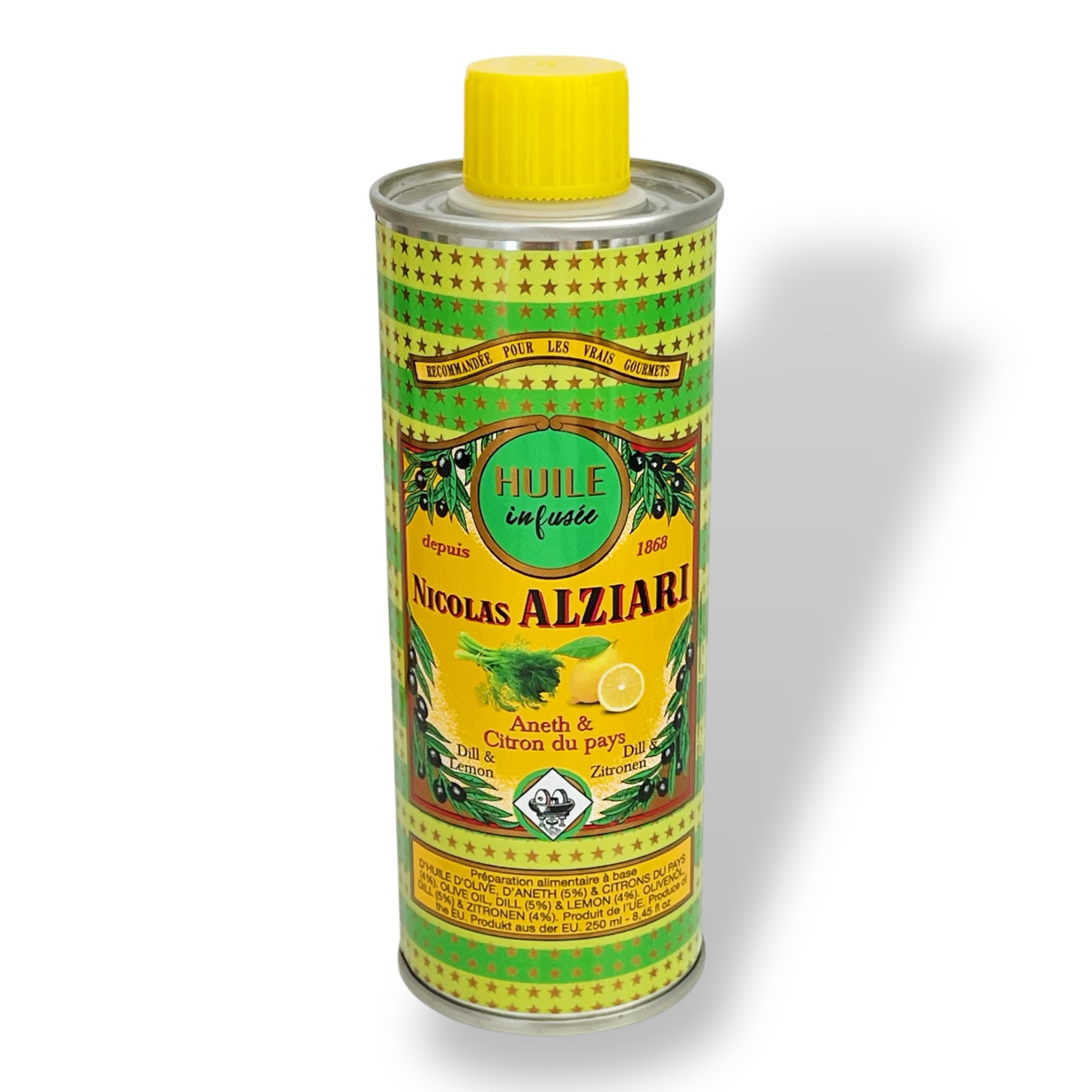 Aneth & citron du pays - PRÉPARATION D’HUILE D’OLIVE INFUSEE à l'aneth et citron   250 ML