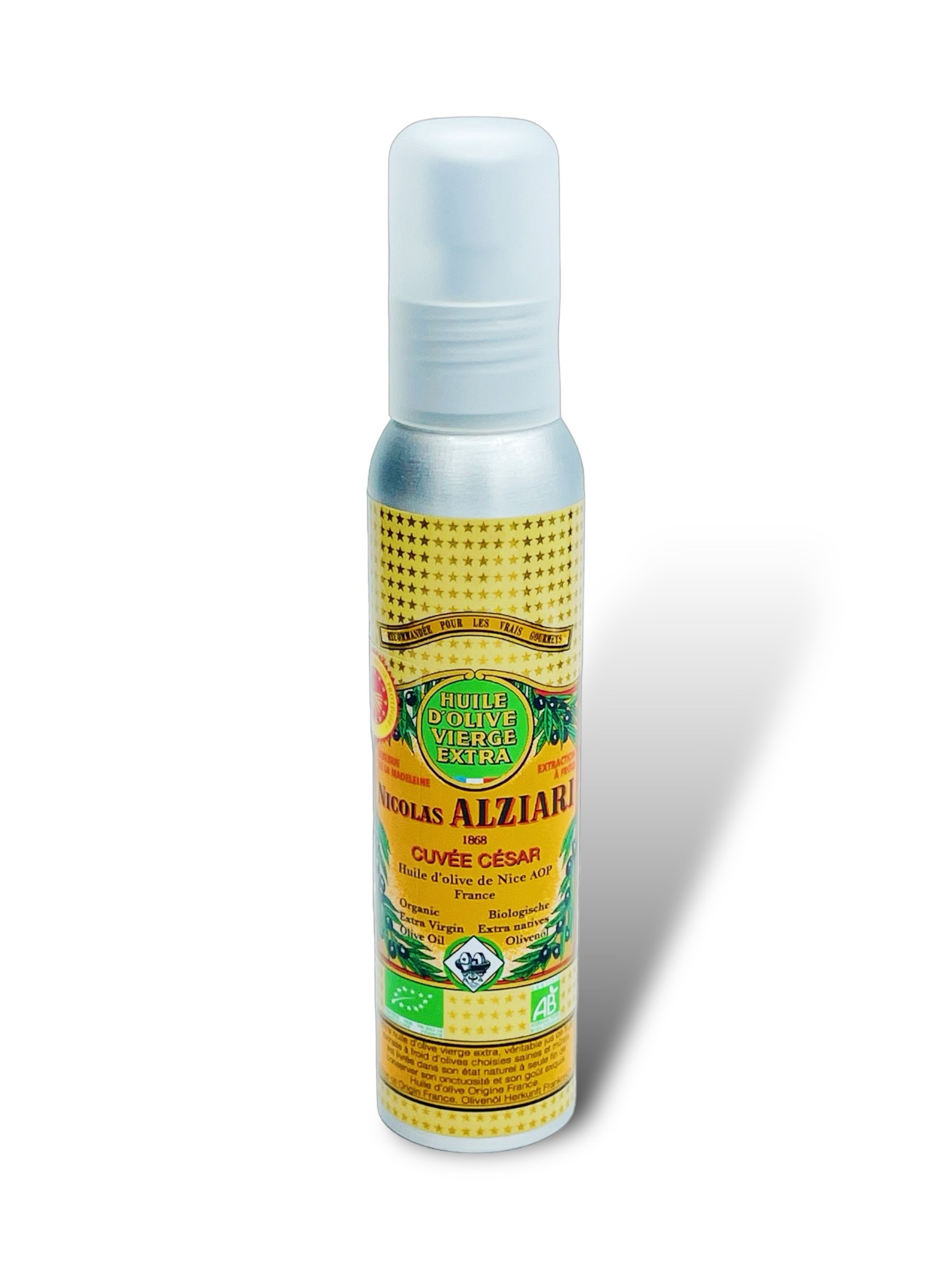 Huile d'olive Nicolas Alziari cuvée César - 100 ml (flacon pompe) AOP Nice - BIO*