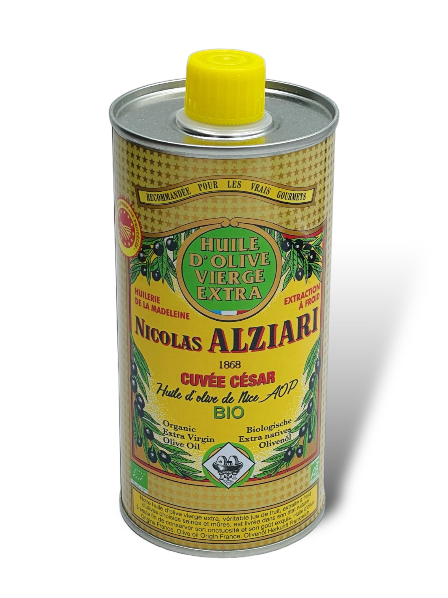 Huile d'olive Nicolas Alziari cuvée César 500 ml (AOP Nice)- BIO*