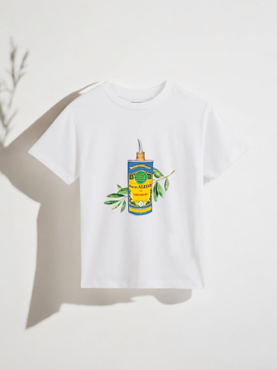 T-Shirt - ENFANT - Nicolas Alziari - OLIVIER - Blanc
