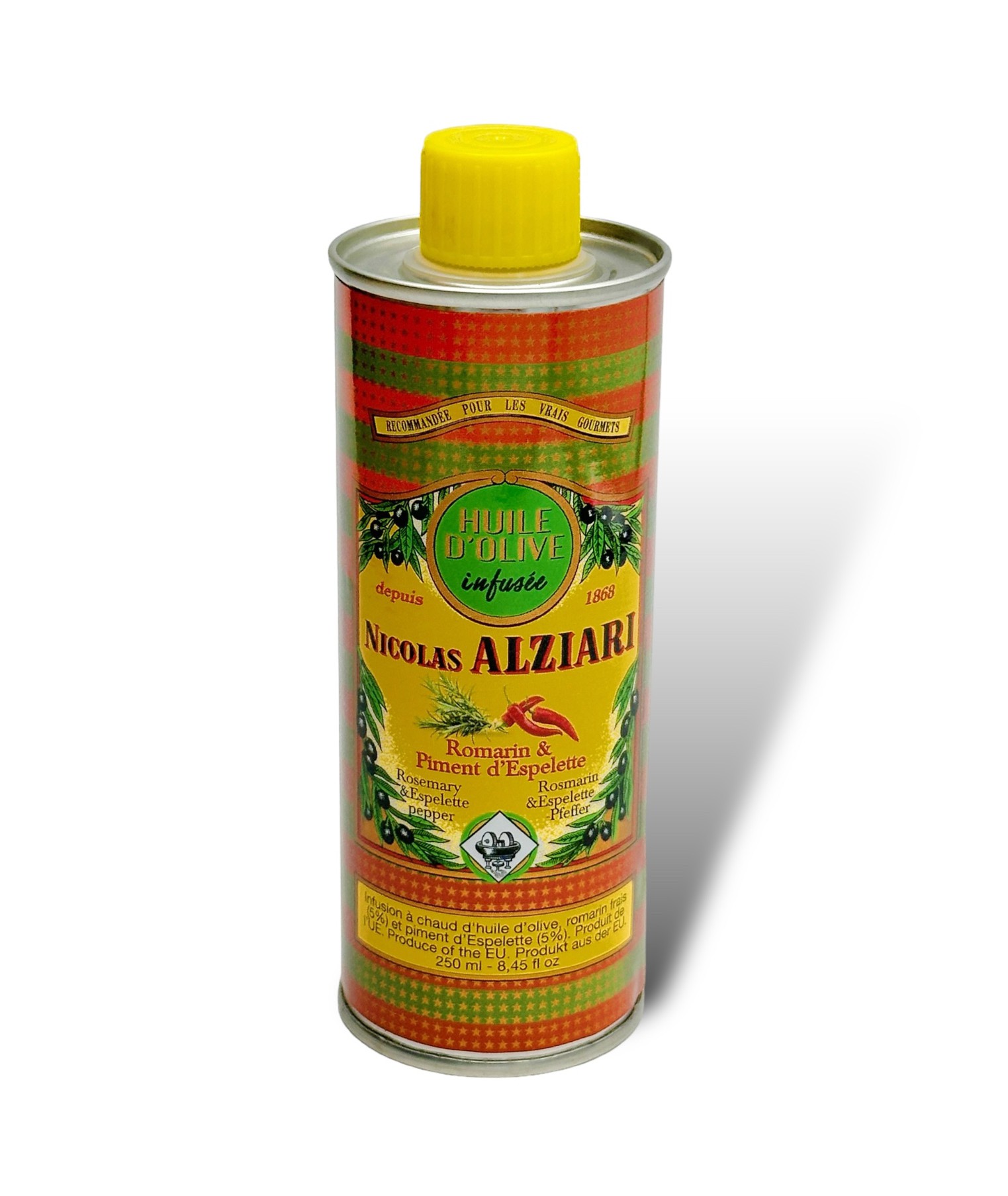 Romarin & Piment d'Espelette - PRÉPARATION D’HUILE D’OLIVE INFUSEE au Romarin & Piment d'Espelette  250 ML