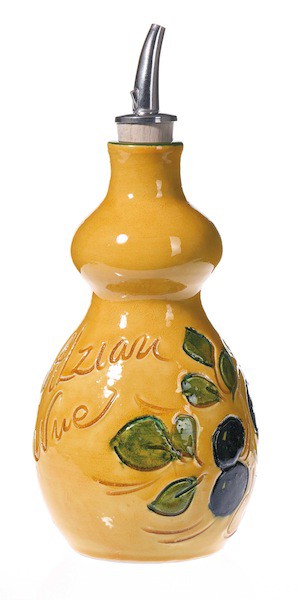 Huilier double rond 15 cm Jaune (Poterie de Vallauris)