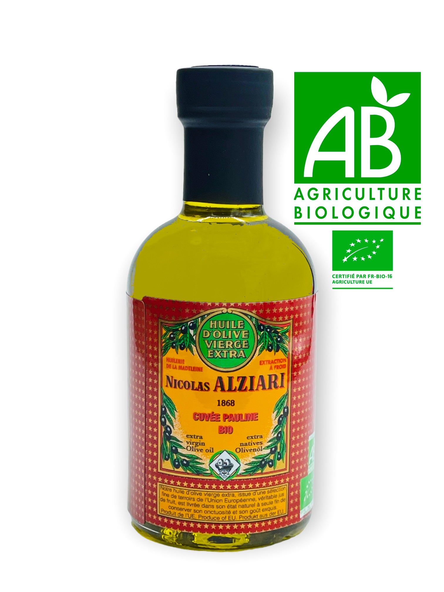 Bidon métal de 3 litres biologique. Huile d'Olive Vierge Extra