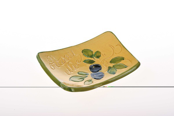 Petite coupelle pose savon Jaune (poterie de Vallauris)