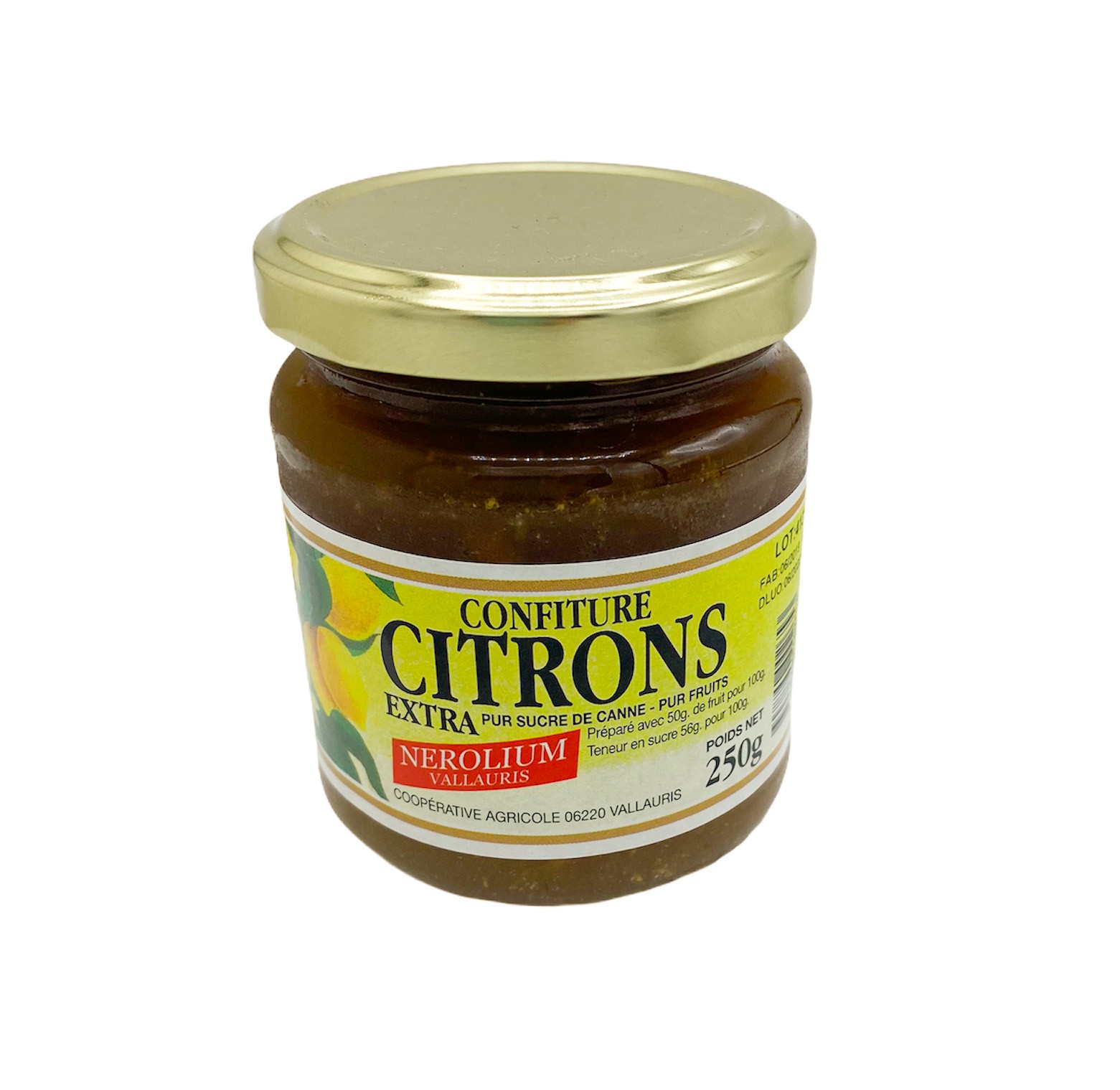 Confiture de citrons de Vallauris 250 gr