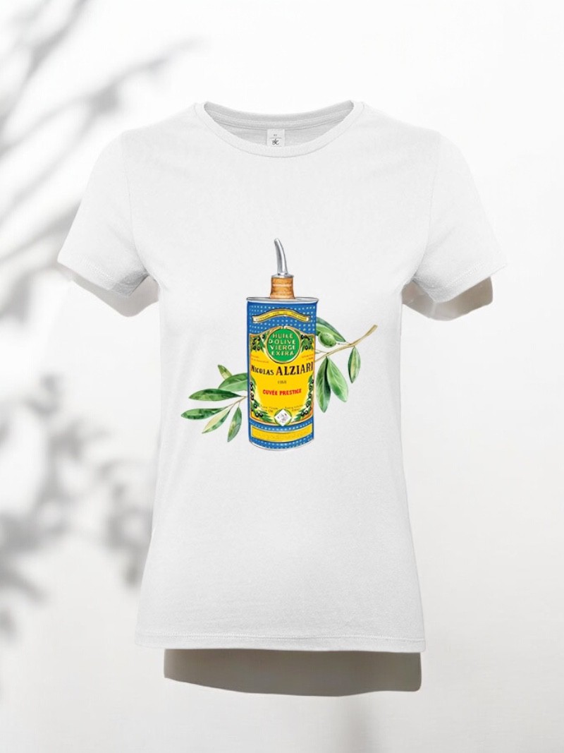 T-Shirt - FEMME- Nicolas Alziari - OLIVIER - Blanc