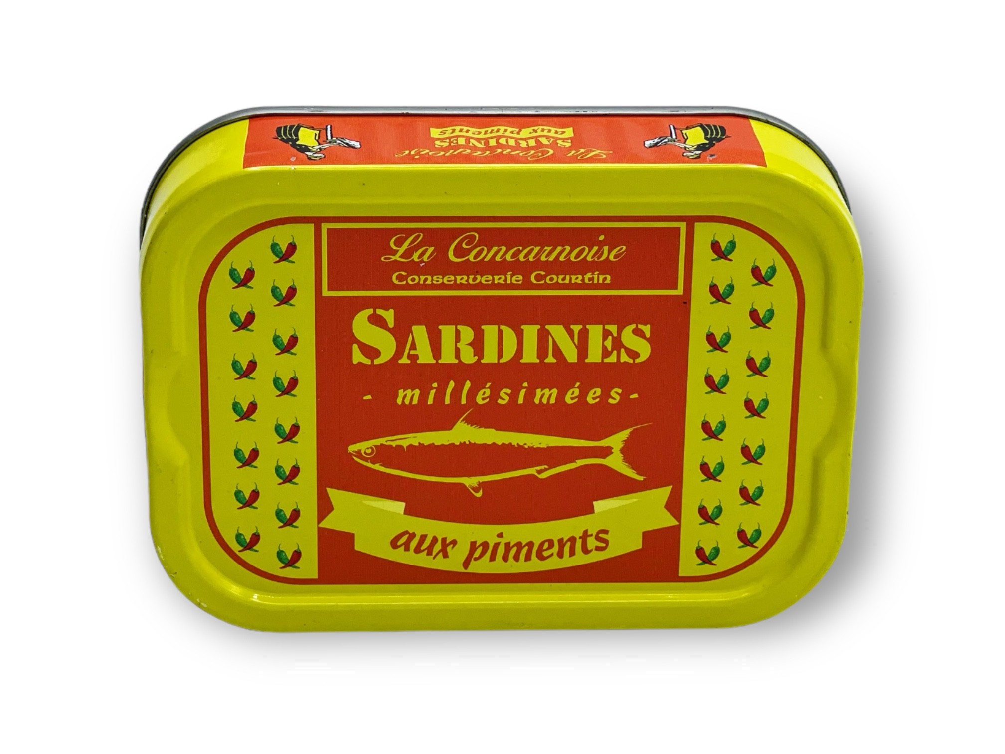 Sardines à l'huile d'olive aux piments 115gr - La Concarnoise
