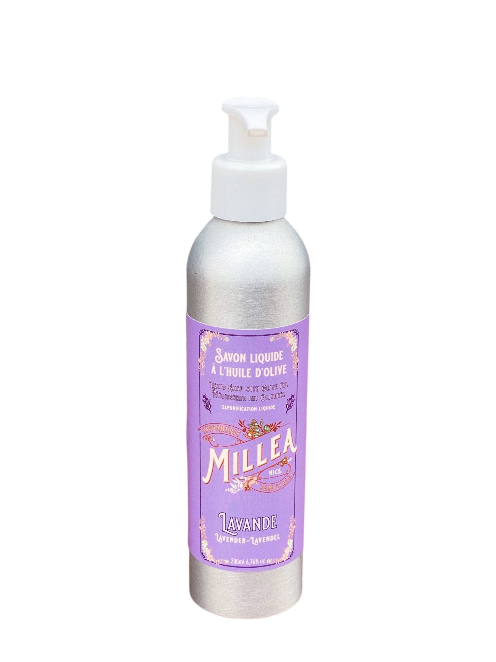 SAVON LIQUIDE à l'huile d'olive MILLEA - Lavande - 200 ml