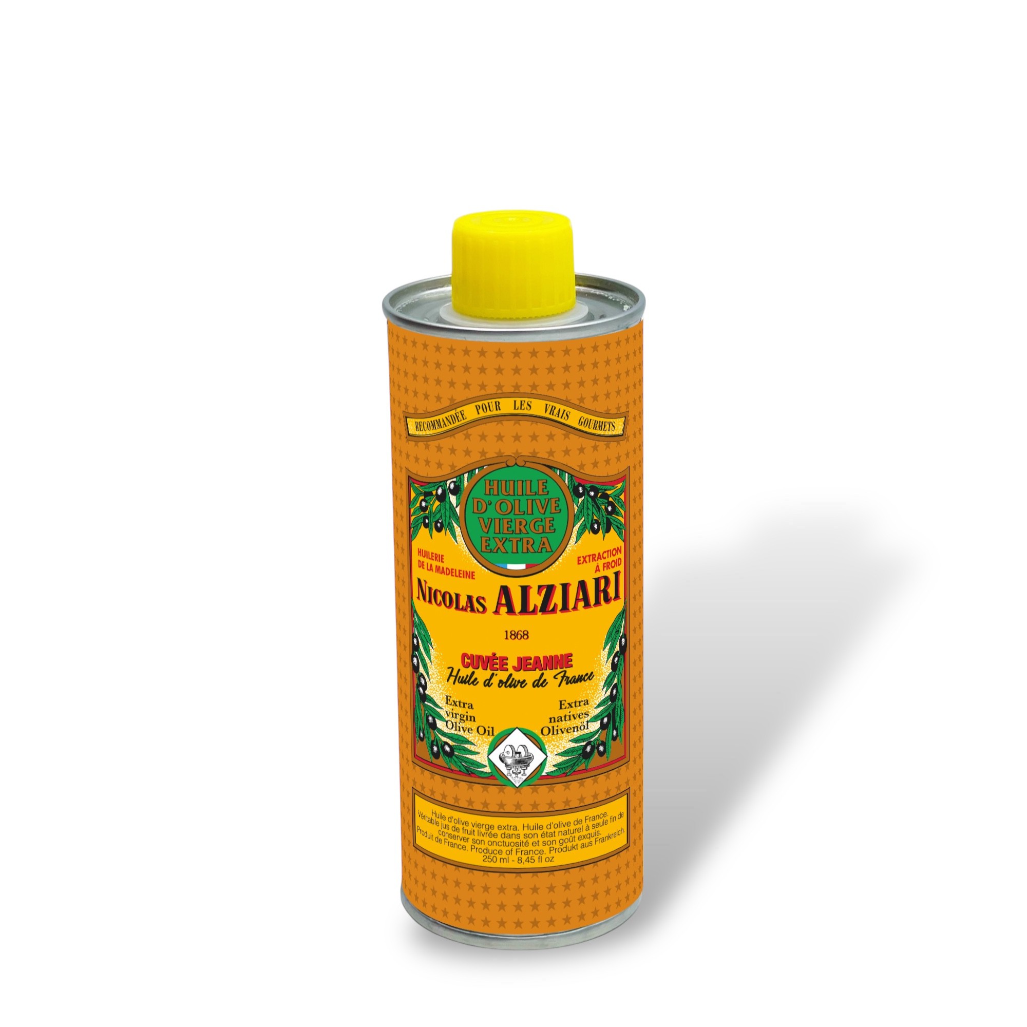 Huile d'olive Nicolas Alziari cuvée JEANNE 250 ml