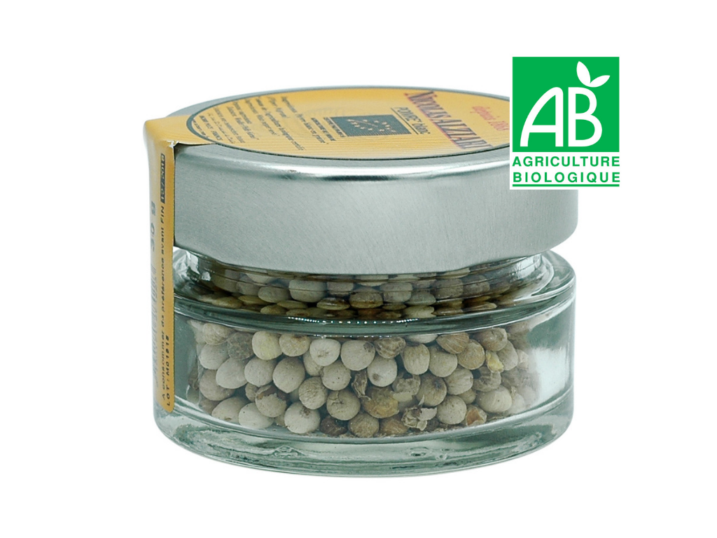  Poivre Blanc BIO en grain pot 30g 