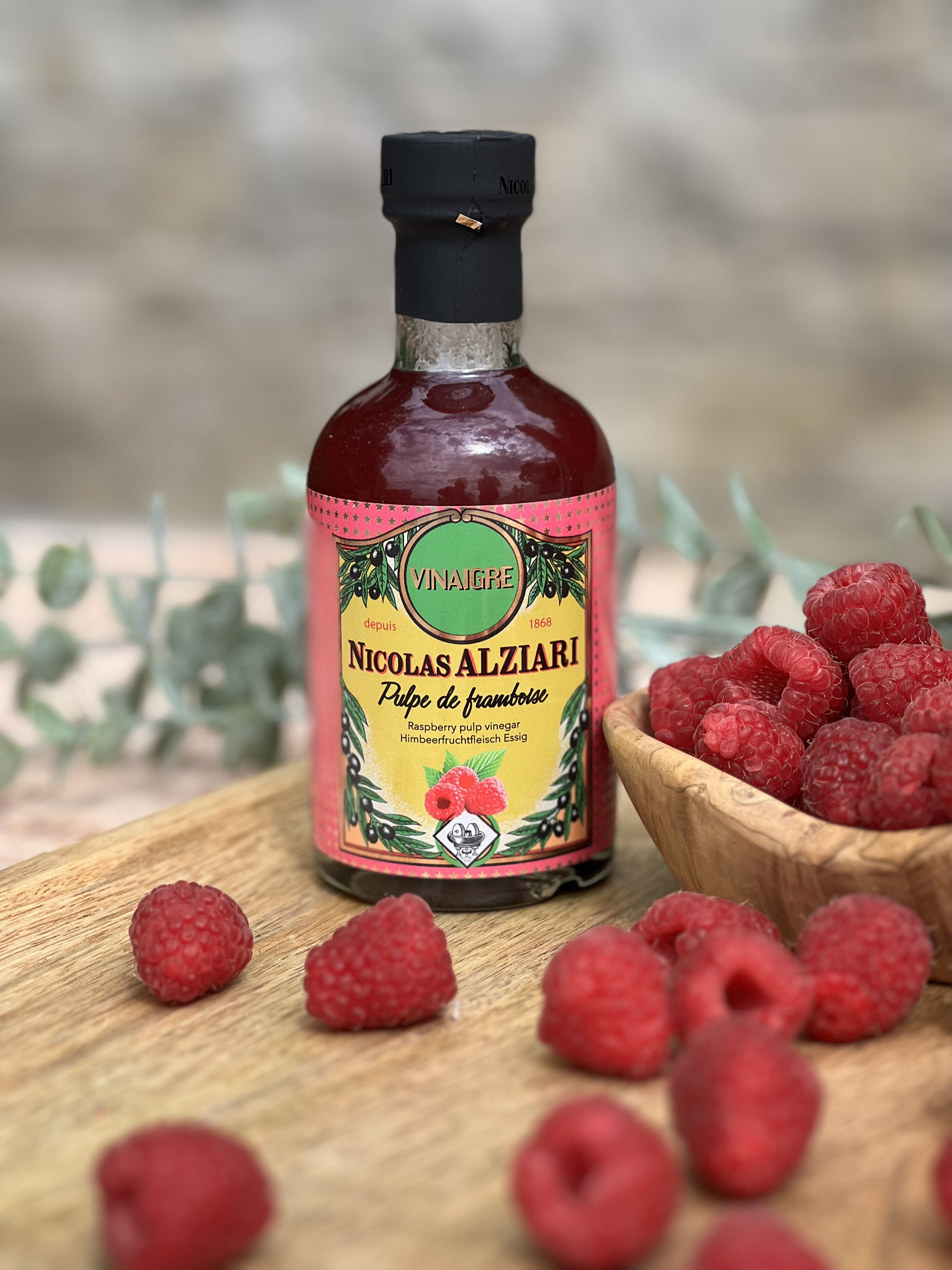 Vinaigre à la pulpe de framboise - 25cL