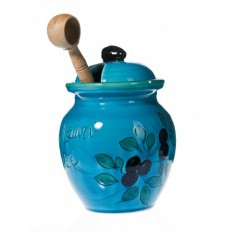 Pot à Olives 20 cm turquoise (Poterie de vallauris)