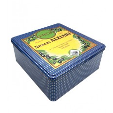 Boîte à biscuits en métal  " Nicolas Alziari Nice "