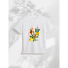 T-Shirt - ENFANT - Nicolas Alziari - AGRUMES - Blanc