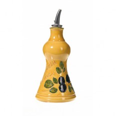 Huilier Pyramide jaune 15 cm (poterie de Vallauris)