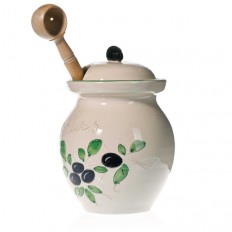 Pot à Olives blanc 20 cm (Poterie de vallauris)