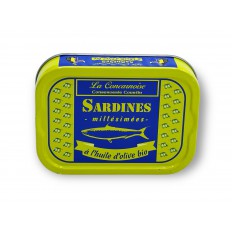 Sardines a l'huile d'olive BIO 115gr - La Concarnoise